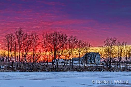 Canalside House At Sunrise_33400-3.jpg - Photographed along the Rideau Canal Waterway near Smiths Falls, Ontario, Canada.